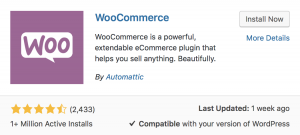 installing woocommerce