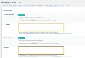 LiteSpeed ​​Cache - tuning